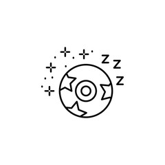 Disk sleep icon. Element of sweet dreams icon