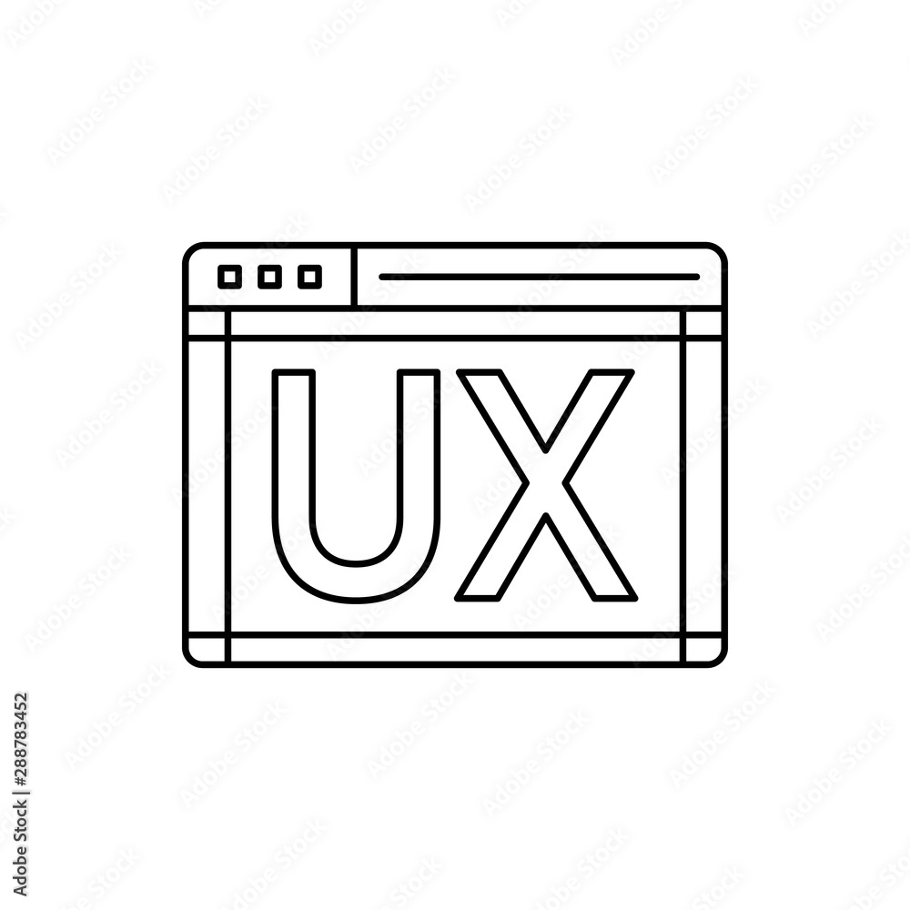 Poster browser ux web page icon. element of user experience icon