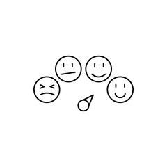 Satisfaction feedback smiles icon. Element of user experience icon