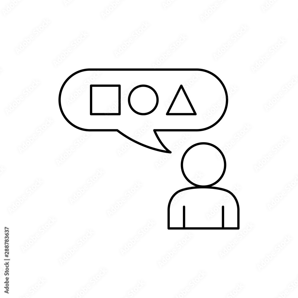 Aufkleber square circle triangle icon. element of user experience icon