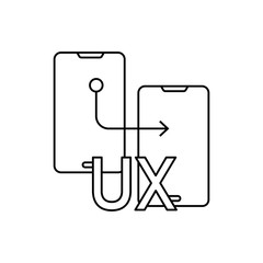 Smartphones ux transfer icon. Element of user experience icon