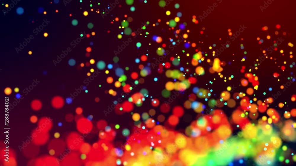 Poster abstract glitter 4k background with shining bokeh, sparkling multi colored particles for bright fest