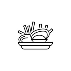 Belgium, moules frites icon. Element of Belgium icon
