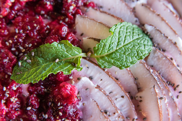Coconut and mint berry recipe