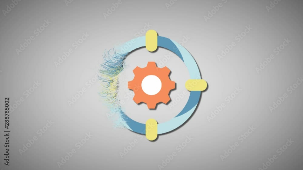 Poster cooperation color fading effect mp4 video on gray background