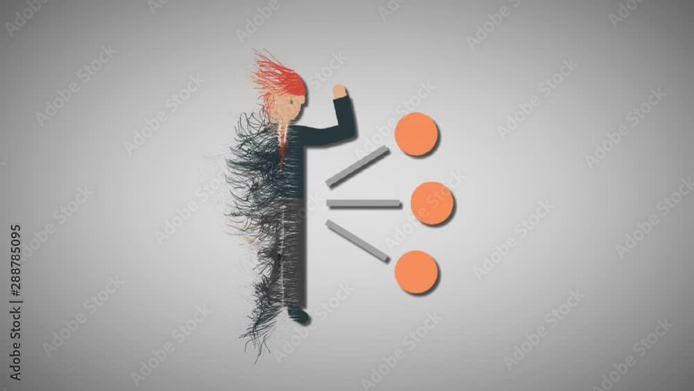 Poster development color fading effect mp4 video on gray background