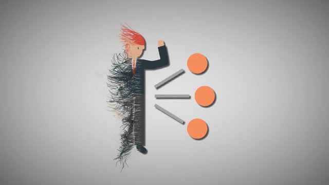 Development color fading effect mp4 video on gray background