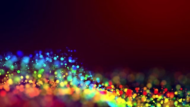 Abstract glitter 4k background with shining bokeh, sparkling multi colored particles for bright festive event. Use luma matte as alpha channel. Shallow depth of field. 30