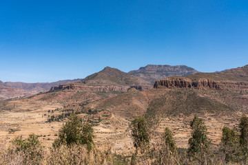 Naklejka premium Landscape in Gheralta in Tigray, Northern Ethiopia.