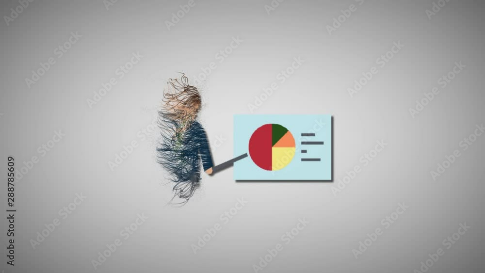 Poster presentation color fading effect mp4 video on gray background