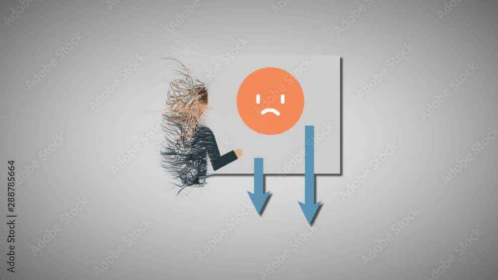 Aufkleber fail color fading effect mp4 video on gray background