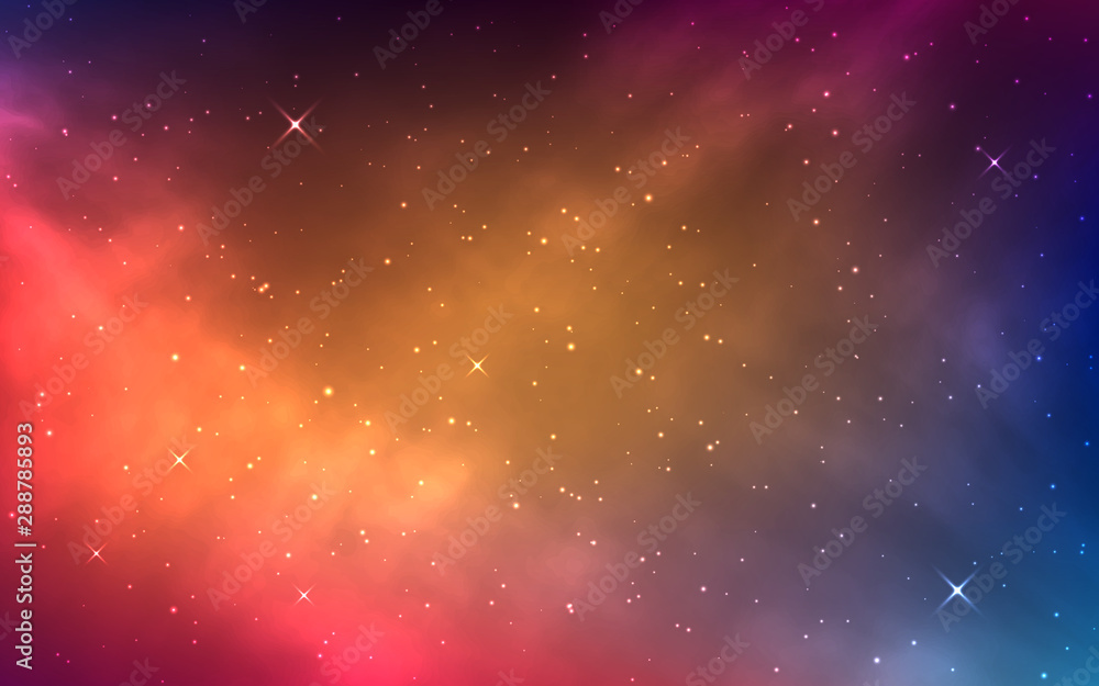 Canvas Prints space background with colorful nebula. bright cosmos with milky way. shining stars and color galaxy.