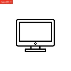 monitor, laptop, pc icon vector