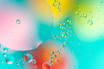 Water bubbles. Macro shot of air or molecule. Abstract space background.