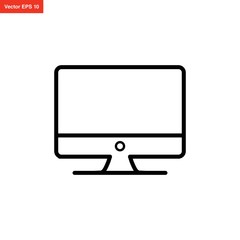 monitor, laptop, pc icon vector