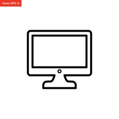 monitor, laptop, pc icon vector
