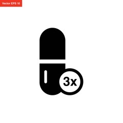 pill capsule medicine icon vector