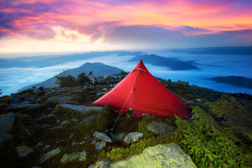 Star Bivouac with Red Tent © panaramka