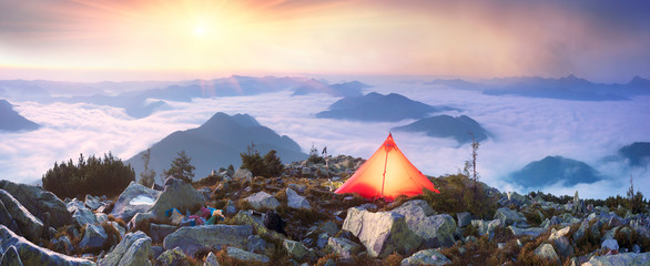 Star Bivouac with Red Tent © panaramka