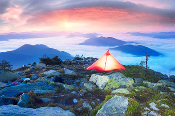 Star Bivouac with Red Tent © panaramka