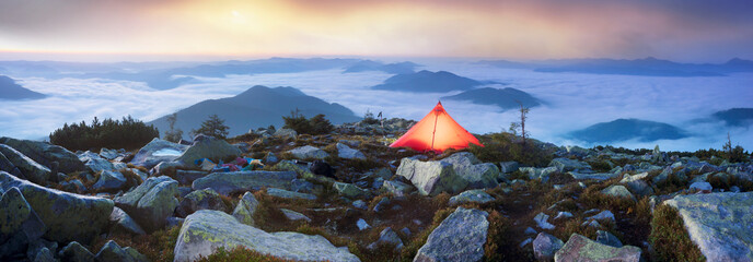 Star Bivouac with Red Tent © panaramka