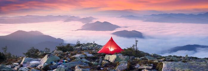 Star Bivouac with Red Tent