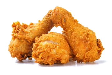 Photo of fried yellow crispy spicy chicken legs © Chris Tefme
