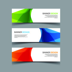 Naklejka premium Vector Abstract design banner web template