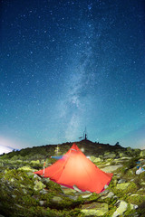 Star Bivouac with Red Tent