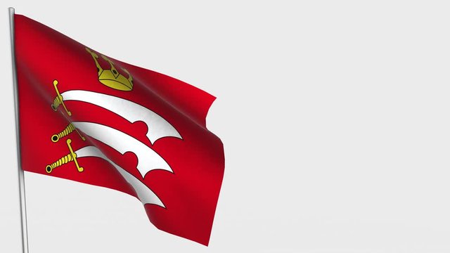 Middlesex waving flag animation on Flagpole.