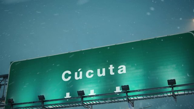 Airplane Landing Cucuta in Christmas