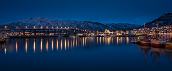 Tromso Bridge across Tromsoysundet strait