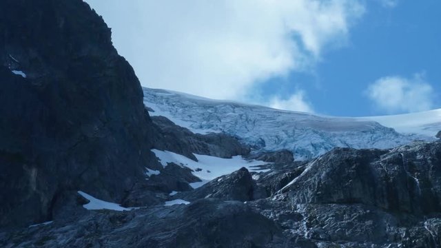 Time lapse Sky over Glacier at Iceberg Lake