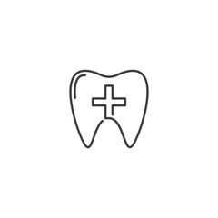 Obraz premium Dental care, medical tooth. Vector logo icon template