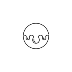 Dripping blood or paint or water. Vector logo icon template