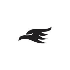 Eagle head silhouette. Vector logo icon template