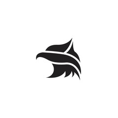 Eagle head silhouette. Vector logo icon template