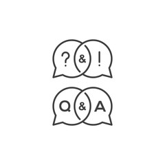 Question and answer . Vector icon template