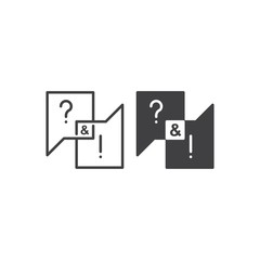 Question and answer . Vector icon template