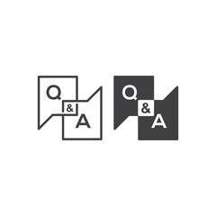Question and answer . Vector icon template