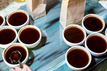 Coffee cupping