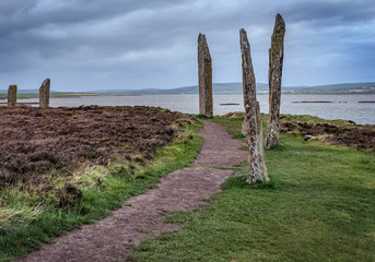 Prehistoric stone circle in Scotland 