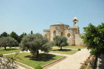 An old stone church in Baalbek, Lebanon