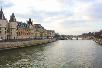 Fototapeta na wymiar Seine River in the city of Paris, France