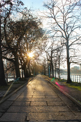 Allée de Cygnes in Paris, France
