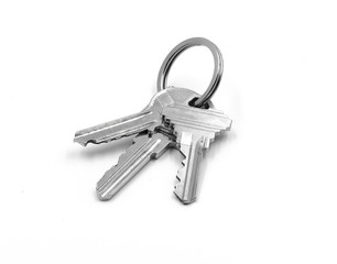 Keys isolated on white background