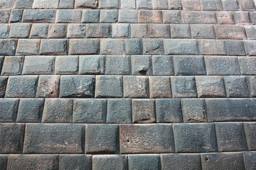 Stone incan wall in Cusco, Peru