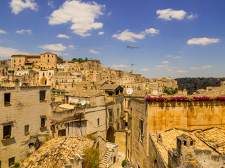 Naklejka premium View of Matera, Basilicata, southern Italy