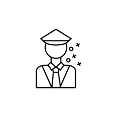 Policeman job man icon. Element of labor icon