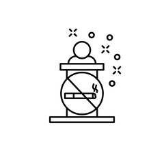 Meeting, no smoking icon. Element of quit smoking icon